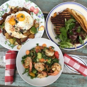 Gluten-free lunch spread from Chalk Point Kitchen